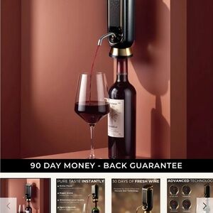 Electric Wine Aerator Dispenser - Black